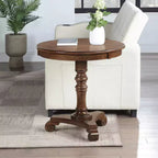 HomeStock Table d'appoint avec plateau rectangulaire en MDF (panneau de fibres à densité moyenne) marron de 64,7 cm de hauteur - 1 pièce