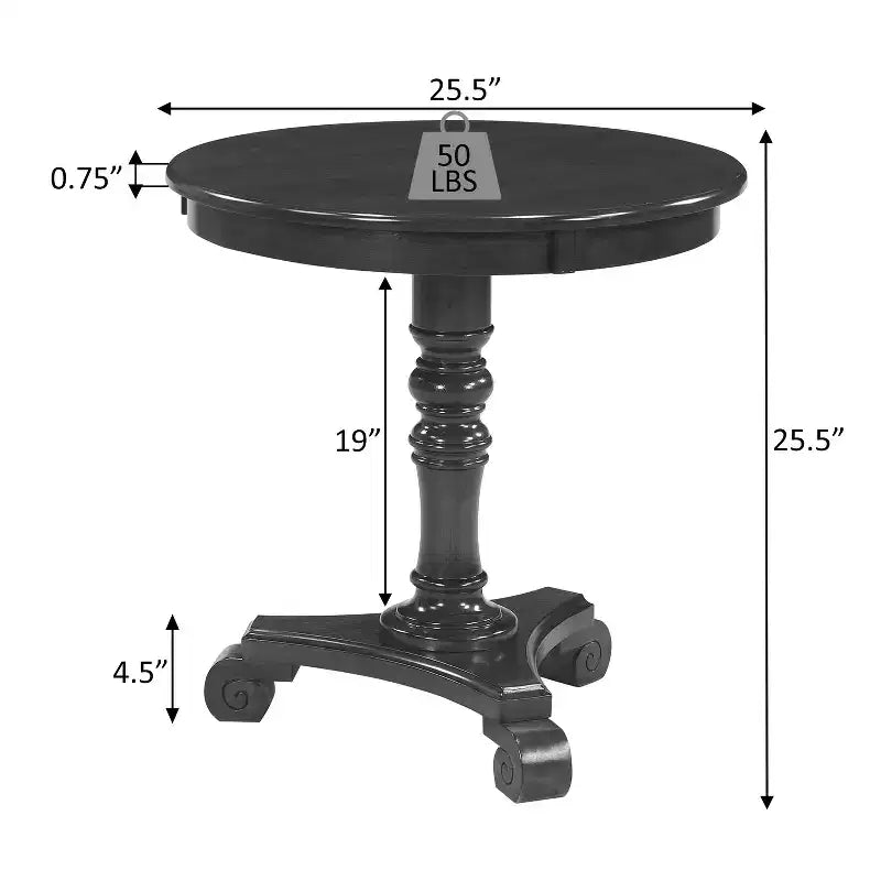 HomeStock Table d'appoint avec plateau rectangulaire en MDF (panneau de fibres à densité moyenne) marron de 64,7 cm de hauteur - 1 pièce