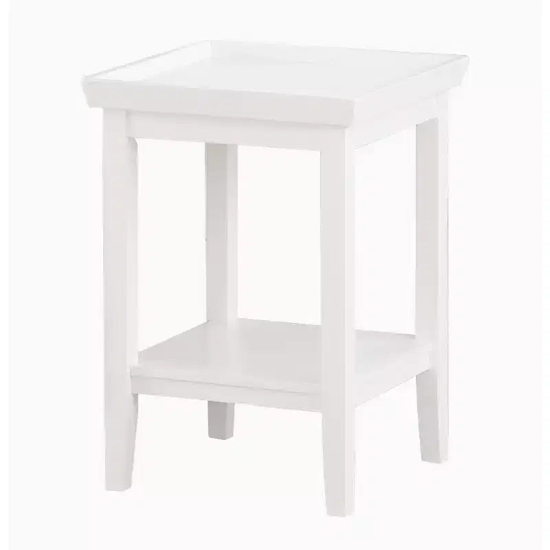 HomeStock Table d'appoint rectangulaire de 26 po de hauteur en bois de couleur blanche - 1 pièce