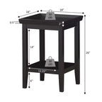 HomeStock Table d'appoint rectangulaire de 26 po de hauteur en bois de couleur blanche - 1 pièce