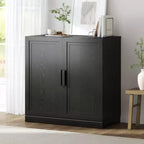 MAYEERTY Armoire de rangement autonome en bois, meuble de rangement décoratif pour la maison, le bureau, les petits espaces, noir, 31*31*16 po