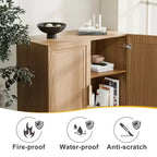 MAYEERTY Meuble de rangement autoportant en bois, pour la maison, le bureau, les petits espaces, marron, 36*31*16in