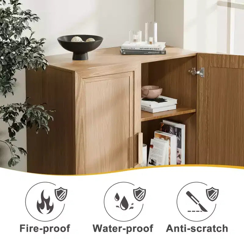 MAYEERTY Meuble de rangement autoportant en bois, pour la maison, le bureau, les petits espaces, marron, 36*31*16in