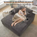 Chaise longue d'intérieur, fauteuil de lecture confortable rembourré avec oreillers, grand canapé-lit moderne et confortable pour salon et chambre à coucher