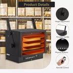 Chauffage mural Acekool 7000W - Thermostat et télécommande, installation murale/au plafond pour grands espaces