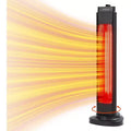 Chauffage de terrasse infrarouge d'extérieur Acekool, 3 niveaux de chauffe (500 W/1000 W/1500 W), chauffage électrique de 35 pouces avec télécommande et minuterie, étanche, silencieux.