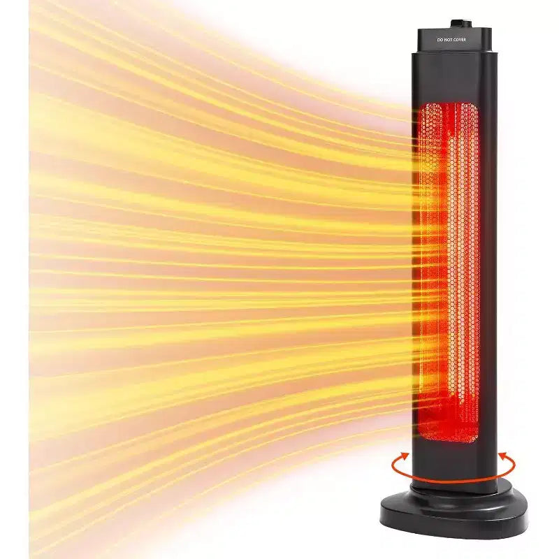 Chauffage de terrasse infrarouge d'extérieur Acekool, 3 niveaux de chauffe (500 W/1000 W/1500 W), chauffage électrique de 35 pouces avec télécommande et minuterie, étanche, silencieux.