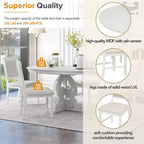 Ensemble de salle à manger GDFStudio Ford 5 pièces avec table extensible et chaises rembourrées