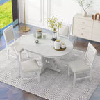 Ensemble de salle à manger GDFStudio Ford 5 pièces avec table extensible et chaises rembourrées