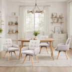 Chaises de salle à manger pivotantes en tissu Art Leon, lot de 2