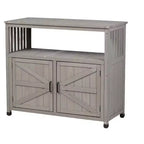 Meuble de rangement Okak avec établi de jardinage, meuble de cuisine avec 2 portes et 2 étagères, meuble bas pour salon, salle à manger, cuisine