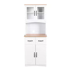 Buffet en bois Okak avec 4 portes et 2 tiroirs, meuble de rangement pour salon, salle à manger, cuisine