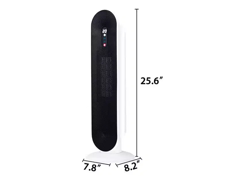 Chauffage colonne en céramique 1500 W avec thermostat, minuterie et oscillation pour usage intérieur