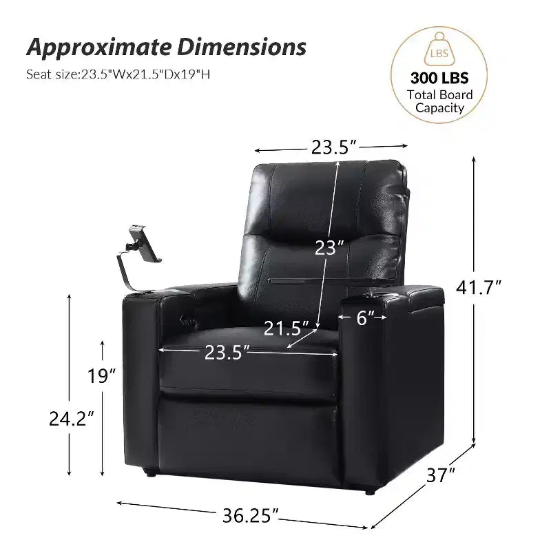 Fauteuil inclinable en cuir véritable Flora|HULALA HOME