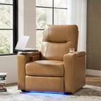Fauteuil inclinable en cuir véritable Flora|HULALA HOME