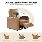 Fauteuil inclinable en cuir véritable Flora|HULALA HOME