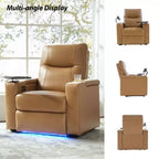 Fauteuil inclinable en cuir véritable Flora|HULALA HOME