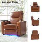 Fauteuil inclinable en cuir véritable Flora|HULALA HOME