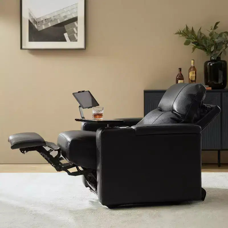 Fauteuil inclinable en cuir véritable Flora|HULALA HOME