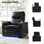 Fauteuil inclinable en cuir véritable Flora|HULALA HOME