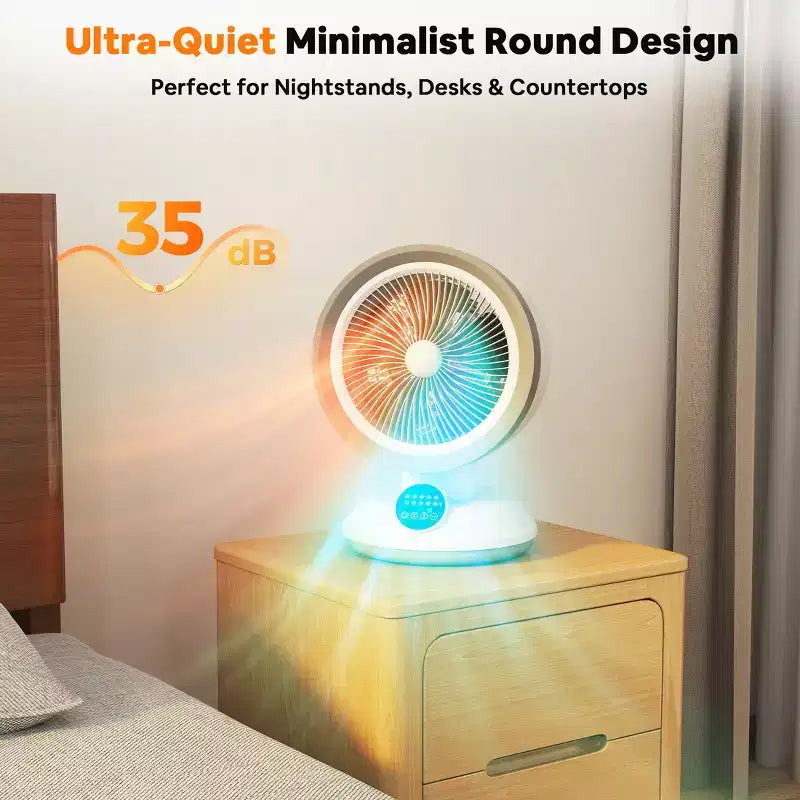 Chauffage soufflant de bureau Etust, ventilateur de bureau oscillant 2-en-1 et radiateur d'appoint portable, ventilateur de refroidissement et de chauffage silencieux avec protection contre la surchauffe et le basculement 13,9