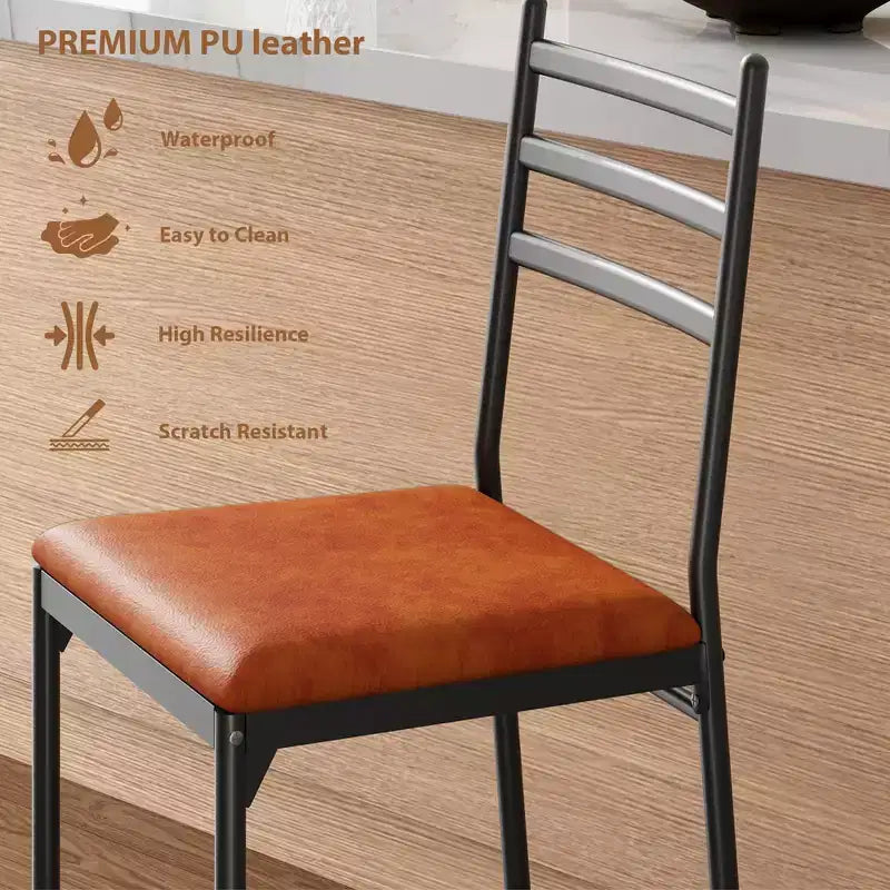 Lot de 2/4 tabourets de bar à hauteur de comptoir avec dossier, coussin épais et rembourrés pour îlot de cuisine, bar de comptoir
