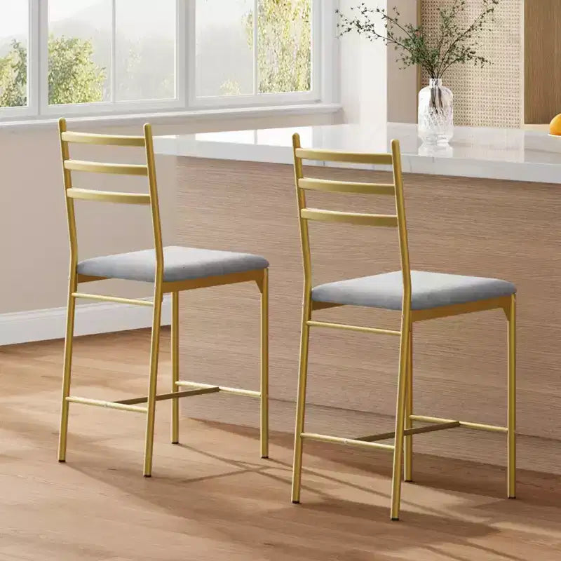 Lot de 2/4 tabourets de bar à hauteur de comptoir avec dossier, coussin épais et rembourrés pour îlot de cuisine, bar de comptoir