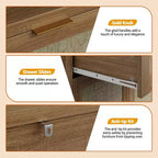 COZONY Ensemble de 2 meubles à chaussures en rotin, organisateur de rangement avec étagère réglable et tiroir, meuble d'entrée de style ferme pour couloir