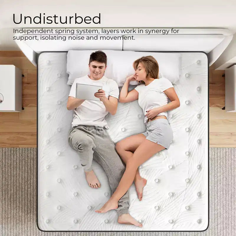 Matelas hybride Queen Sweetnight 14 po en mousse à mémoire de forme/à ressorts ensachés de fermeté moyenne, livré dans une boîte