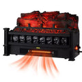 20 Black Electric Fireplace Logs Insert C 1500W Realistic LED Flame Heater for Indoor Use (Freestanding, 1-Piece)