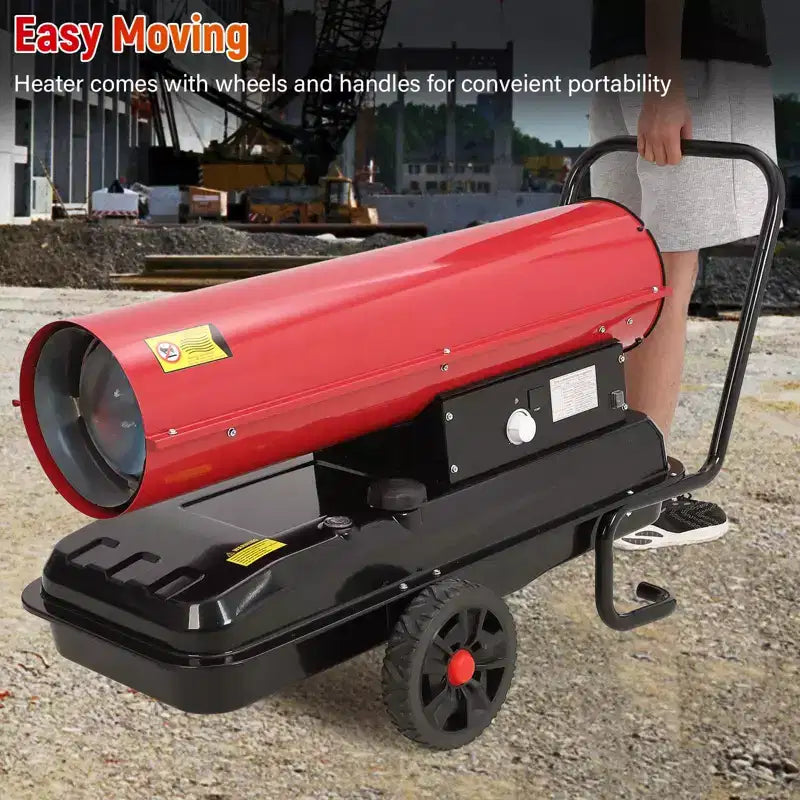 Chauffage au diesel et au kérosène à air pulsé de 175 000 BTU, chauffage d'appoint, portatif pour l'extérieur, chantier, garage