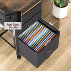 Meuble de classement mobile COZONY, organiseur de rangement roulant avec tiroirs en tissu, caisson de classement sous le bureau pour bureau à domicile