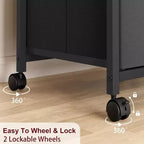 Meuble de classement mobile COZONY, organiseur de rangement roulant avec tiroirs en tissu, caisson de classement sous le bureau pour bureau à domicile