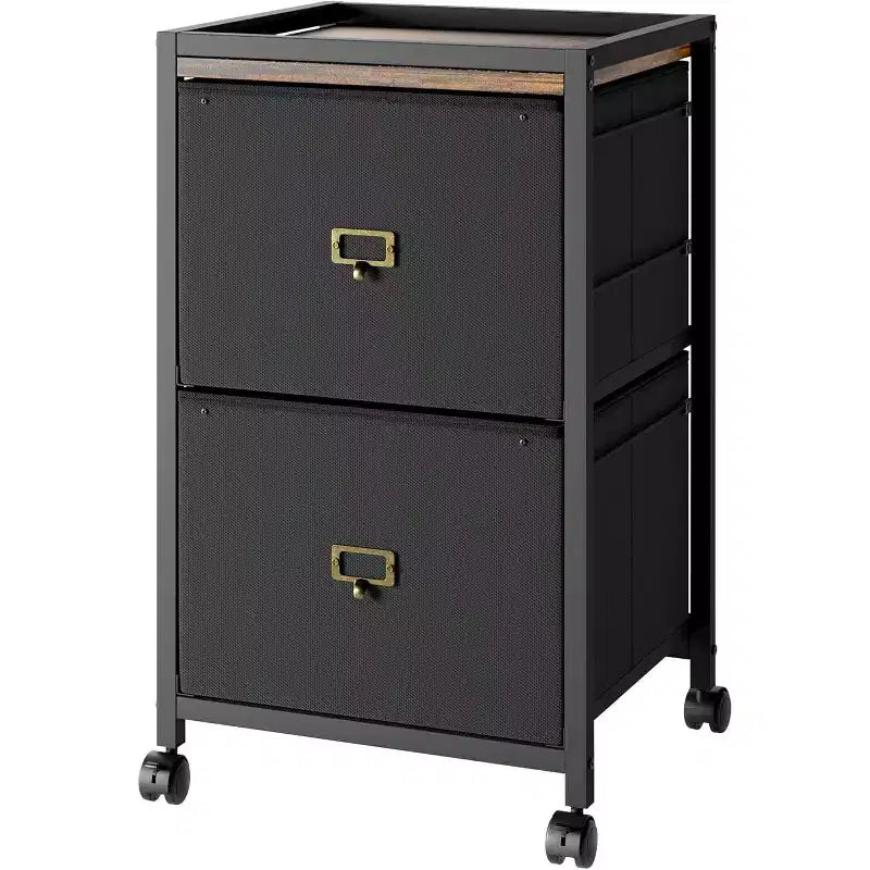 Meuble de classement mobile COZONY, organiseur de rangement roulant avec tiroirs en tissu, caisson de classement sous le bureau pour bureau à domicile