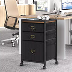 Meuble de classement mobile COZONY, organiseur de rangement roulant avec tiroirs en tissu, caisson de classement sous le bureau pour bureau à domicile