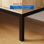 Buffet de 80 cm, Armoire de rangement en rotin avec étagères réglables, Buffet de cuisine pour salon, salle à manger, entrée