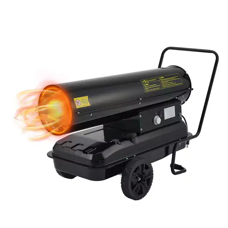 Chauffage au diesel et au kérosène de 140 000 BTU, chauffage à air pulsé portable avec thermostat et roues, réservoir de carburant de 38 L pour 10 heures d'autonomie, pour garage, atelier