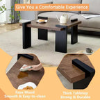 Table basse en bois avec texture grain de bois clair, Table d'appoint moderne pour balcon, chambre, salon, bureau à domicile