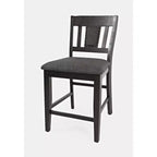 Jofran, tabouret de bar à dossier à lattes rembourré avec garniture cloutée (lot de 2)