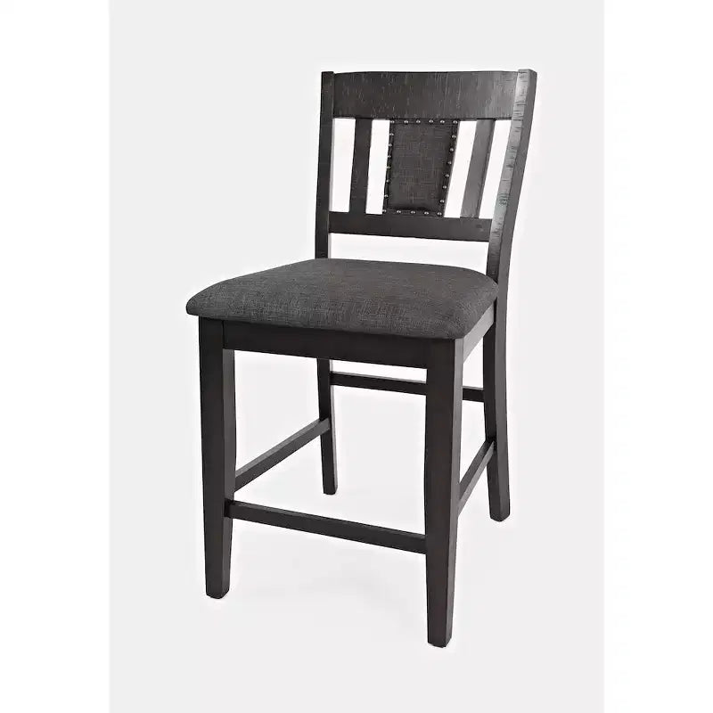 Jofran, tabouret de bar à dossier à lattes rembourré avec garniture cloutée (lot de 2)