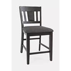 Jofran, tabouret de bar à dossier à lattes rembourré avec garniture cloutée (lot de 2)
