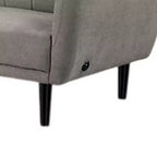 Canapé-lit futon pliant Royal Hampton, gris clair, dossier touffeté de style rétro