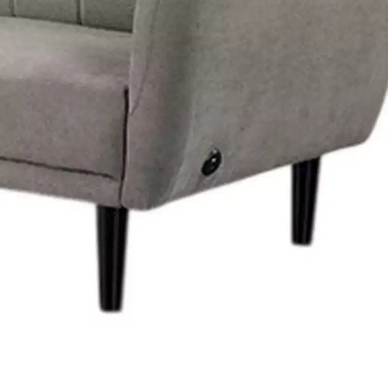 Canapé-lit futon pliant Royal Hampton, gris clair, dossier touffeté de style rétro