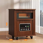 Chauffage d'appoint pour armoire en bois Etust 16, radiateur infrarouge 1500W avec thermostat, chauffage électrique portable pour usage intérieur
