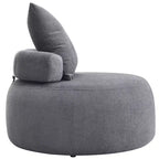 Fauteuil rond moderne 32, canapé-lit rembourré simple, fauteuil poire en chenille avec oreillers pour salon, chambre, appartement, lecture
