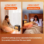Chauffage d'appoint électrique KikiBriz, radiateur cheminée électrique avec flamme 3D réaliste, contrôle par bouton, protection contre la surchauffe, silencieux et sûr