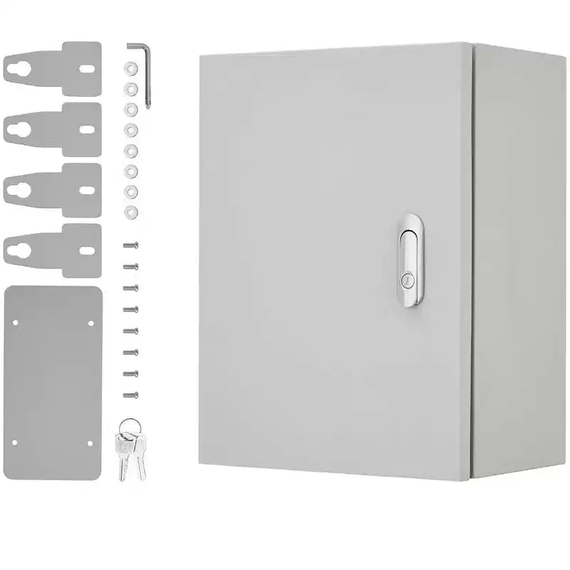 Boîte de jonction électrique COZONY NEMA 4X, boîtier en acier étanche IP66, extérieur/intérieur, à charnière, verrouillable, avec plaque de montage, certifié UL
