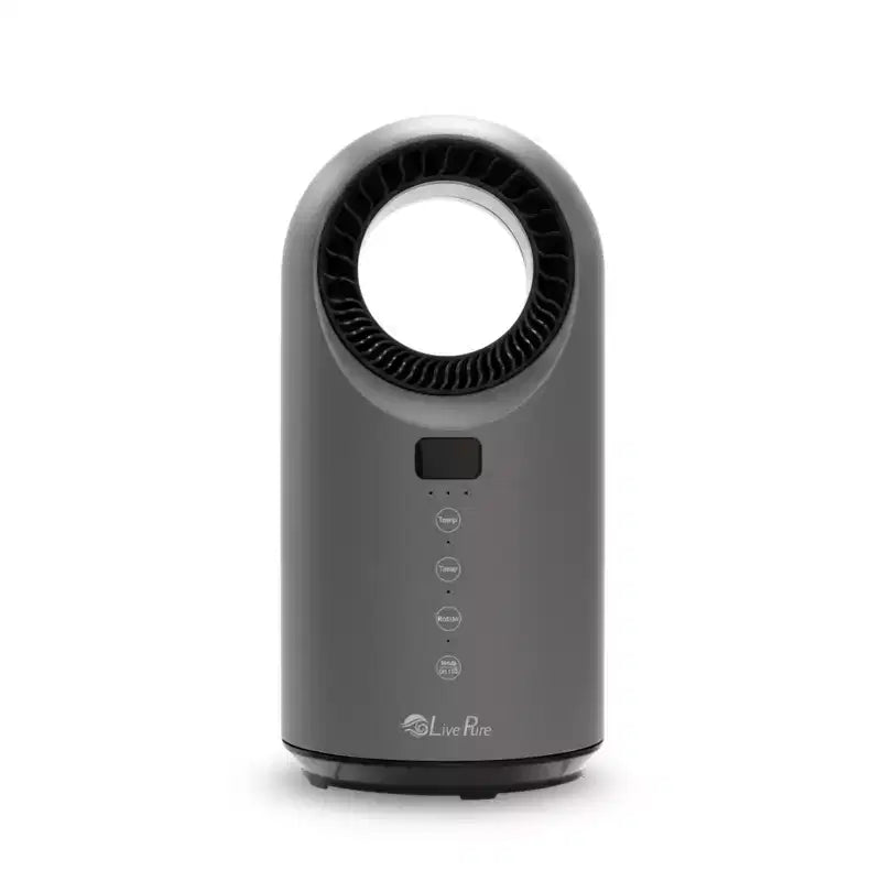 LivePure LP2200 Turbine Vortex Auto-Duster Ceramic Heater  1500W, Remote Control, 12-Hour Timer Digital Thermostat, 60 Oscillation