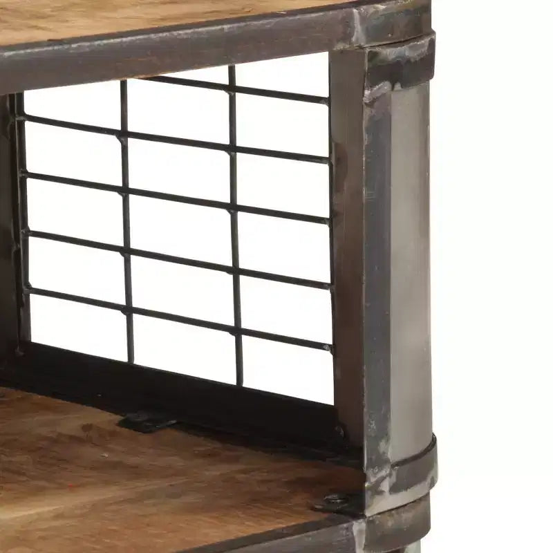 vidaXL Table Basse Table d'Appoint avec 4 Roulettes Bois Massif de Manguier 100 cm
