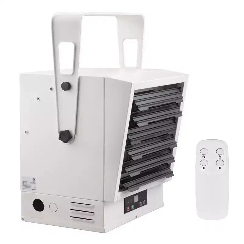 VEVOR Electric Garage Heater,10000-Watt Digital Fan-Forced Wall/Ceiling Mount Shop Heater,with Remote Control,Hardwired Heater with 9-Hour Timer,White